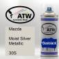 Preview: Mazda, Moist Silver Metallic, 30S: 400ml Sprühdose, von ATW Autoteile West.